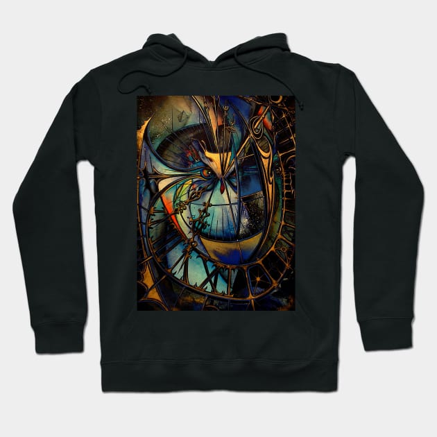 Owl Compass Unframed Hoodie by TinBennu